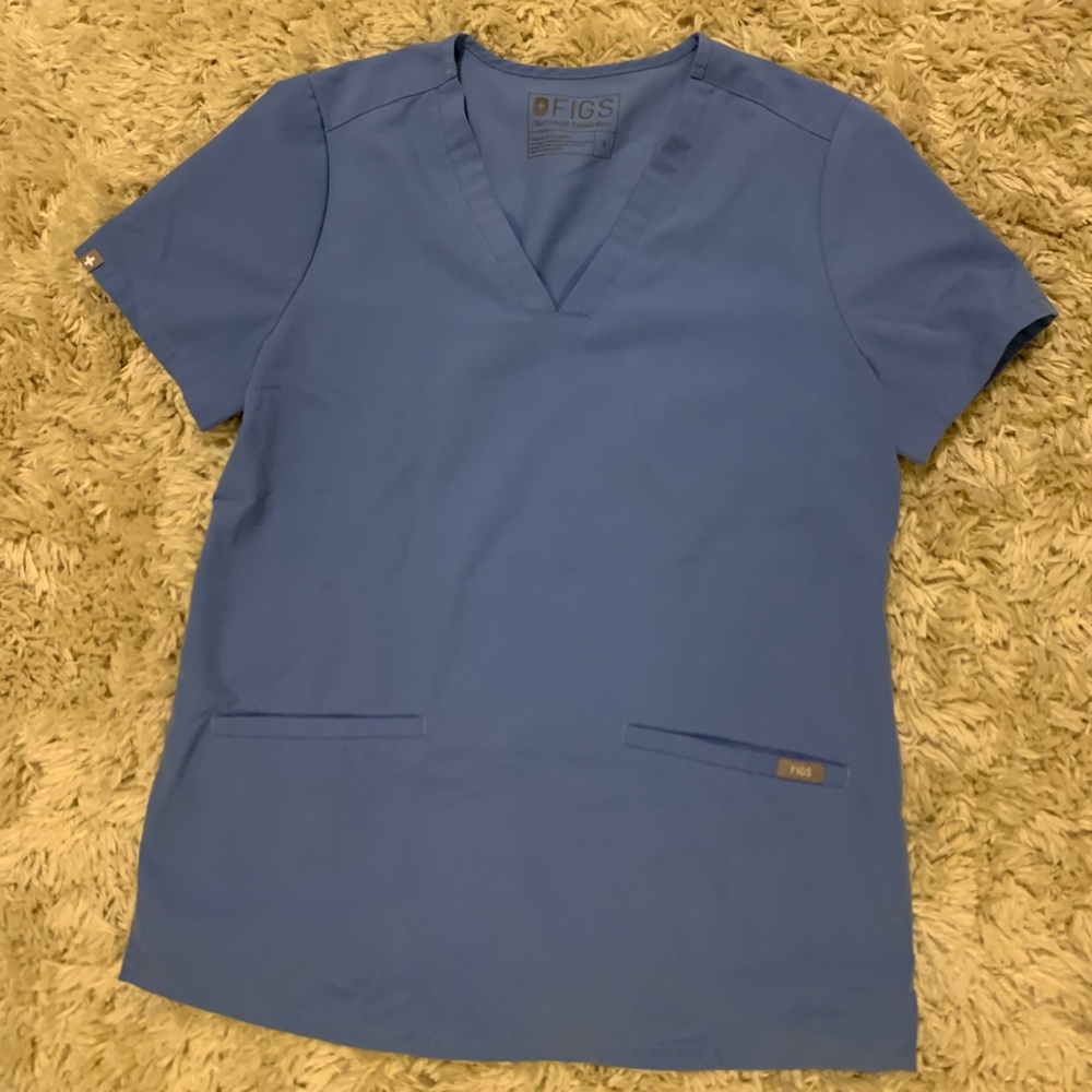 Figs Casma Top Ceil Blue